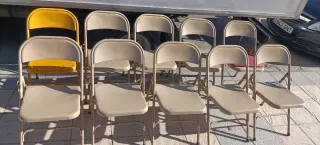 10 Sedie Pieghevoli in Metallo