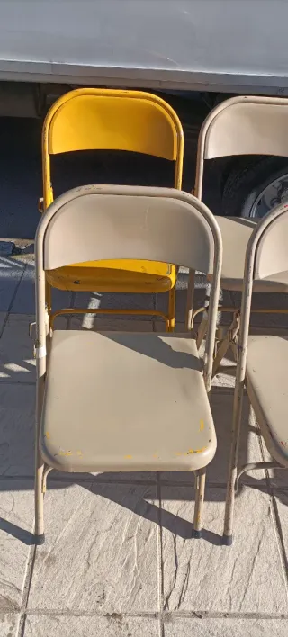 10 Sedie Pieghevoli in Metallo