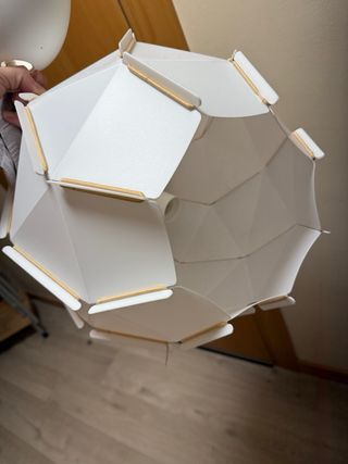 Lámpara colgante geométrica blanca