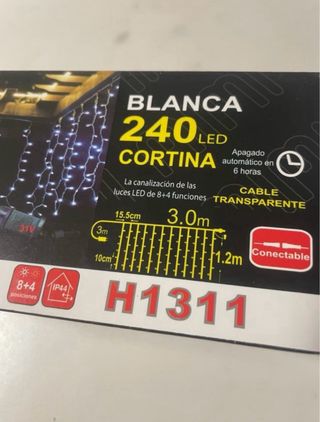Cortina LED Natalizia Bianca 3M