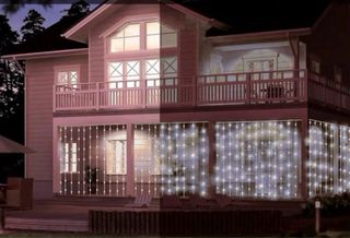 Cortina LED Natalizia Bianca 3M