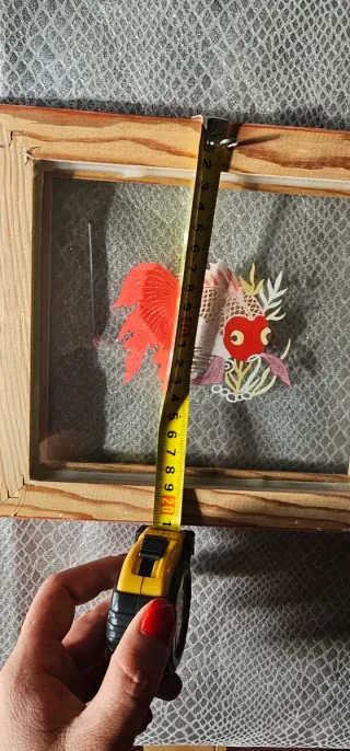 Lote 2 quadri con pesce koi