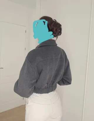 Giubbotto bomber grigio da donna