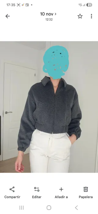 Giubbotto bomber grigio da donna