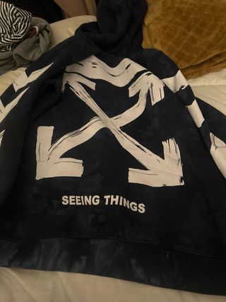 Felpa Off-White Blu e Bianca