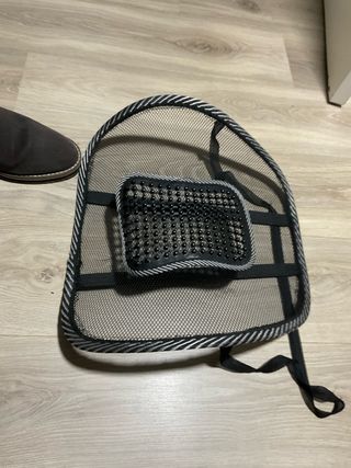 Supporto Lombare per Sedia da Ufficio a Maglia Nera