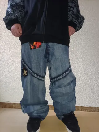 Pantalones Baggy Y2K Crema