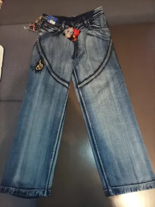 Pantalones Baggy Y2K Crema