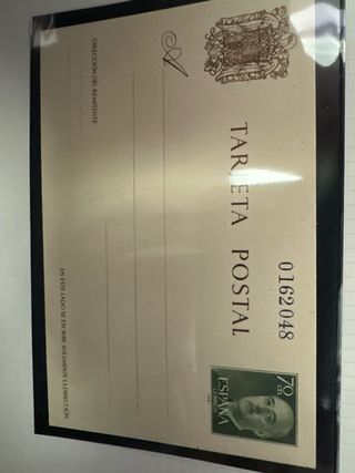 Tarjeta Postal España 1962 Franco 70 cts