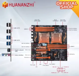 Scheda madre HUANANZHI X99-F8D e 2 CPU Xeon 28N/56H