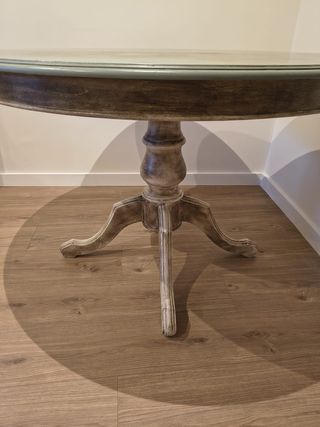 Mesa redonda extensible madera maciza