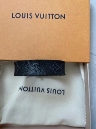 Braccialetto Louis Vuitton Pelle Nero Multicolor