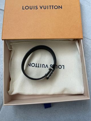 Braccialetto Louis Vuitton Pelle Nero Multicolor