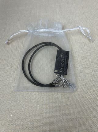 Collar Cuero Pluma Baño Plata