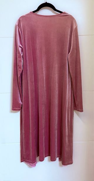 Kimono largo tendencia terciopelo, t. única, rosa