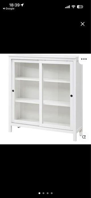 Vitrina blanca puertas cristal Ikea