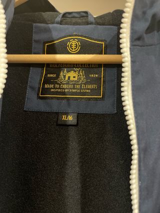 Chaqueta azul Element con capucha talla XL/16 años