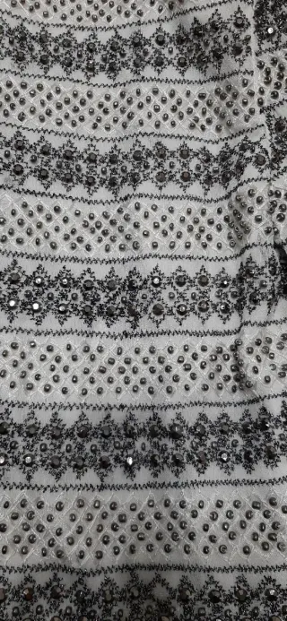 Chaqueta bolero fiesta con pedrería plateada