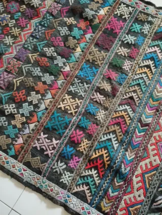 Alfombra Marroquí Tejida Multicolor