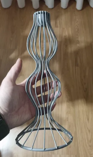 Portacandele metallici grigi (2 unità)