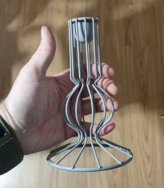 Portacandele metallici grigi (2 unità)