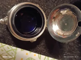 Antica saliera in argento sterling Birmingham