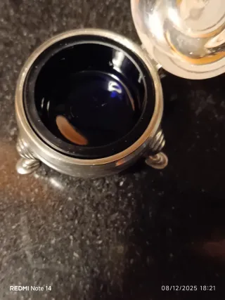 Antica saliera in argento sterling Birmingham