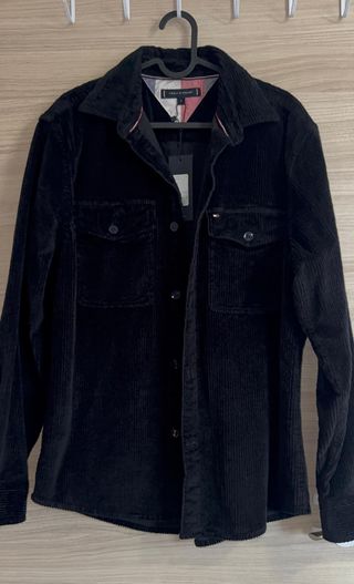 Giubbotto Tommy Hilfiger Nero in Corduroy Nuovo