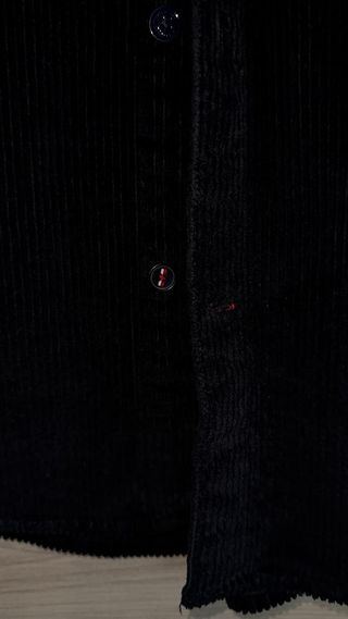 Giubbotto Tommy Hilfiger Nero in Corduroy Nuovo