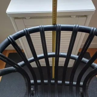 Sillón ligero de ratán negro