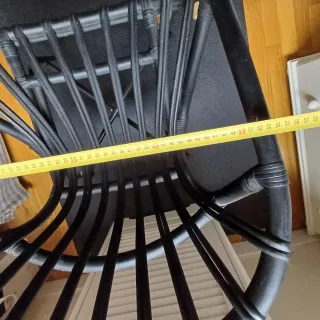 Sillón ligero de ratán negro