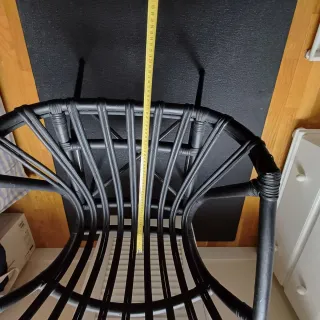 Sillón ligero de ratán negro