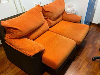 Divani in tessuto arancione 2+3 posti