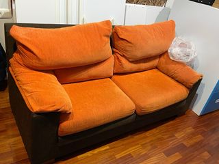 Divani in tessuto arancione 2+3 posti