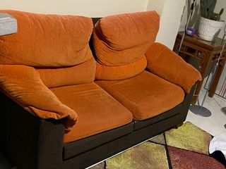 Divani in tessuto arancione 2+3 posti