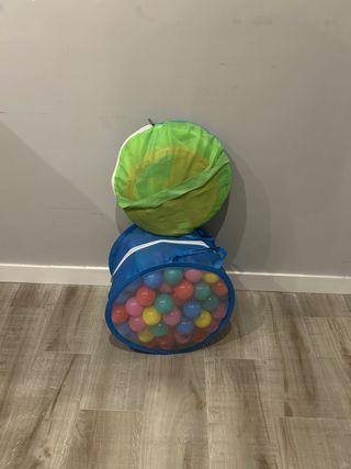 Casita de tela 80x80 y bolas de colores