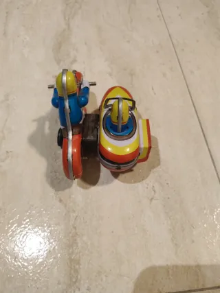 Giocattolio di latta Moto con Sidecar