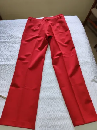 Pantaloni eleganti rossi da donna