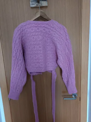 Jersey cruzado corto rosa