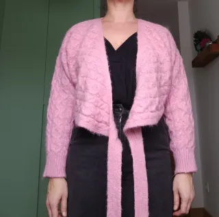 Jersey cruzado corto rosa