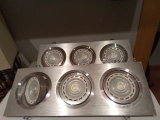 Faretti cromati opachi (3 unità)