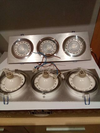 Faretti cromati opachi (3 unità)