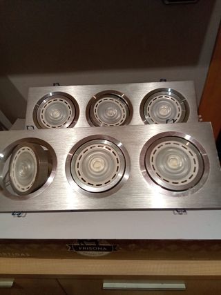 Faretti cromati opachi (3 unità)