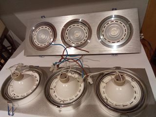 Faretti cromati opachi (3 unità)