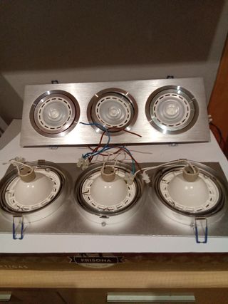 Faretti cromati opachi (3 unità)