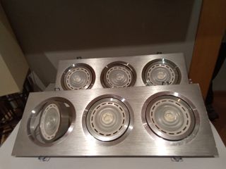 Faretti cromati opachi (3 unità)