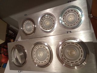 Faretti cromati opachi (3 unità)