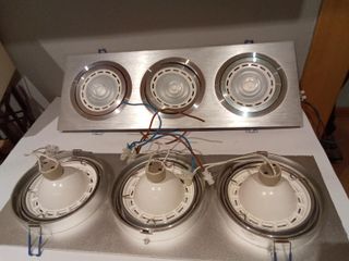 Faretti cromati opachi (3 unità)