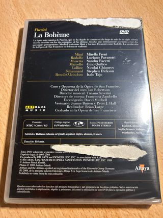 DVD Puccini: La Bohème precintado