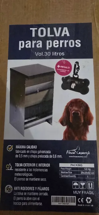 Tolva para perros 30 litros